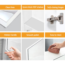 Load image into Gallery viewer, Cefito Bathroom Vanity Mirror with Storage Cabinet - White