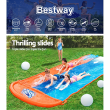 Load image into Gallery viewer, Bestway Water Slip And Slide Kids Inflatable Splash Toy Outdoor Triple 4.88M