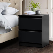 Load image into Gallery viewer, Black Modern Minimalistic Bedside Table-Furniture-The White Mall