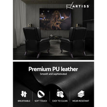 Load image into Gallery viewer, Black Recliner Armchair, Lounge Chair-Recliner Armchair-The White Mall