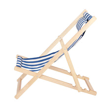 Load image into Gallery viewer, Striped Beach Deck Chair | Gardeon | Blue-Deck Chair-The White Mall