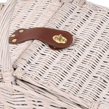 Load image into Gallery viewer, Cream White Luxury 2 Person Picnic Basket Set-The White Mall