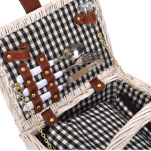 Load image into Gallery viewer, Cream White Luxury 2 Person Picnic Basket Set-The White Mall