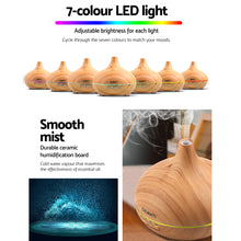 Load image into Gallery viewer, Devanti 300ml 4 in 1 Aroma Diffuser - Light Wood