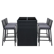 Load image into Gallery viewer, Gardeon Outdoor Bar Set Table Chairs Stools Rattan Patio Furniture 4 Seaters