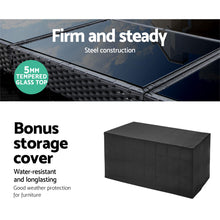 Load image into Gallery viewer, Gardeon Outdoor Bar Set Table Chairs Stools Rattan Patio Furniture 4 Seaters