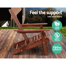 Load image into Gallery viewer, Gardeon Outdoor Furniture Beach Chair Wooden Adirondack Patio Lounge Garden