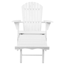 Load image into Gallery viewer, Gardeon Adirondack Beach Chair with Ottoman - White