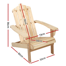 Load image into Gallery viewer, Gardeon Outdoor Sun Lounge Beach Chairs Table Setting Wooden Adirondack Patio Chair Light Wood Tone