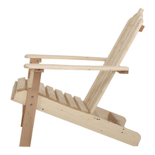 Load image into Gallery viewer, Gardeon Outdoor Sun Lounge Beach Chairs Table Setting Wooden Adirondack Patio Chair Light Wood Tone