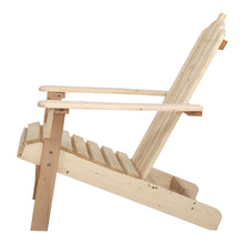 Load image into Gallery viewer, Gardeon Outdoor Sun Lounge Beach Chairs Table Setting Wooden Adirondack Patio Natural Wood Chair