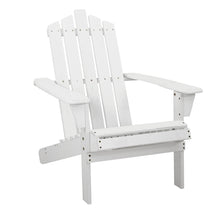 Load image into Gallery viewer, Gardeon Outdoor Sun Lounge Beach Chairs Table Setting Wooden Adirondack Patio - White