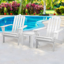 Load image into Gallery viewer, Gardeon Outdoor Sun Lounge Beach Chairs Table Setting Wooden Adirondack Patio Chair White