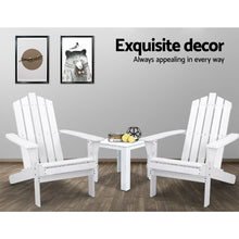 Load image into Gallery viewer, Gardeon Outdoor Sun Lounge Beach Chairs Table Setting Wooden Adirondack Patio Chair White