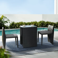 Load image into Gallery viewer, Gardeon 3-Piece Outdoor Dining Set Wicker Table Chairs Bistro Patio Furniture