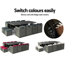 Load image into Gallery viewer, Gardeon 13 PCS Outdoor Dining Set Table Chairs Patio Lounge Setting Furniture