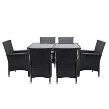 Load image into Gallery viewer, Gardeon Outdoor Furniture 7pcs Dining Set