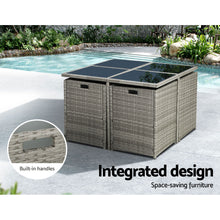 Load image into Gallery viewer, Gardeon 9 PCS Outdoor Dining Set Table Chairs Patio Lounge Setting Furniture