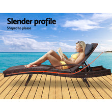 Load image into Gallery viewer, Gardeon Outdoor Sun Lounge Furniture Day Bed Wicker Pillow Sofa Set