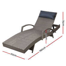 Load image into Gallery viewer, Gardeon Outdoor Sun Lounge Furniture Day Bed Wicker Pillow Sofa Set