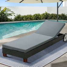 Load image into Gallery viewer, Gardeon Sun Lounge Wicker Lounger Day Bed Wheel Patio Outdoor Furniture Setting