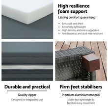 Load image into Gallery viewer, Gardeon Sun Lounge Wicker Lounger Day Bed Wheel Patio Outdoor Furniture Setting