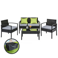 Load image into Gallery viewer, Gardeon Outdoor Furniture Lounge Setting Garden Patio Wicker Cover Table Chairs