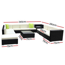 Load image into Gallery viewer, Gardeon 12PC Sofa Set with Storage Cover Outdoor Furniture Wicker