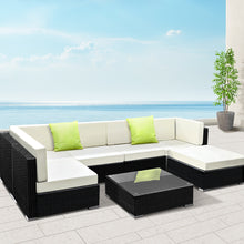 Load image into Gallery viewer, Gardeon 7PC Outdoor Furniture Sofa Set Wicker Garden Patio Pool Lounge