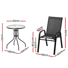 Load image into Gallery viewer, Gardeon Outdoor Furniture 5PC Table and chairs Stackable Bistro Set Patio Coffee