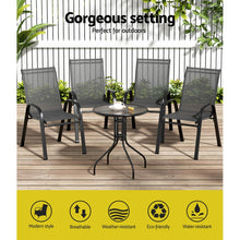 Load image into Gallery viewer, Gardeon Outdoor Furniture 5PC Table and chairs Stackable Bistro Set Patio Coffee