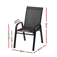 Load image into Gallery viewer, Gardeon 2X Outdoor Stackable Chairs Lounge Chair Bistro Set Patio Furniture