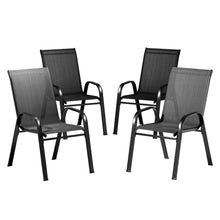 Load image into Gallery viewer, Gardeon 4X Outdoor Stackable Chairs Lounge Chair Bistro Set Patio Furniture