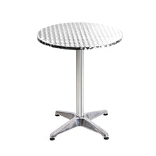 Load image into Gallery viewer, Gardeon 2pcs Outdoor Bar Table Furniture Adjustable Aluminium Cafe Table Round