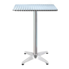 Load image into Gallery viewer, Bar Table Outdoor Furniture Adjustable Aluminium Pub Cafe Indoor Square Gardeon