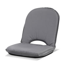 Load image into Gallery viewer, Artiss Floor Lounge Camping Portable Recliner Beach Chair Folding Outdoor Grey