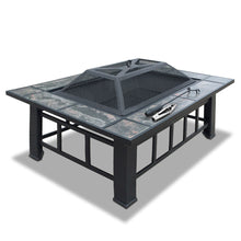 Load image into Gallery viewer, Fire Pit BBQ Grill Table Outdoor Garden Patio Camping Wood Charcoal Fireplace