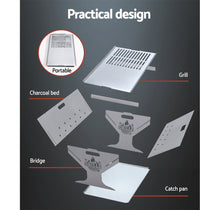 Load image into Gallery viewer, Grillz Fire Pit BBQ Outdoor Camping Portable Patio Heater Folding Packed Steel