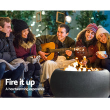 Load image into Gallery viewer, Grillz Outdoor Portable Fire Pit Bowl Wood Burning Patio Oven Heater Fireplace
