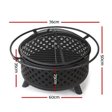 Load image into Gallery viewer, Fire Pit BBQ Grill Smoker Portable Outdoor Fireplace Patio Heater Pits 30"