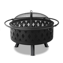 Load image into Gallery viewer, Fire Pit BBQ Charcoal Grill Ring Portable Outdoor Kitchen Fireplace 32"