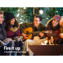 Load image into Gallery viewer, Grillz Fire Pit Outdoor Heater Charcoal Rustic Burner Steel Fireplace 70CM
