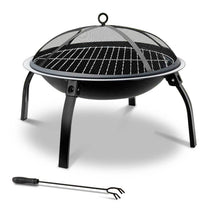 Load image into Gallery viewer, Fire Pit BBQ Charcoal Grill Smoker Portable Outdoor Camping Garden Pits 30"