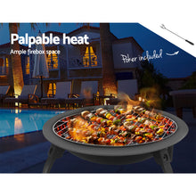 Load image into Gallery viewer, Fire Pit BBQ Charcoal Grill Smoker Portable Outdoor Camping Garden Pits 30"