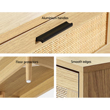 Load image into Gallery viewer, Artiss Rattan Coffee Table with Storage Drawers Shelf Modern Wooden Tables