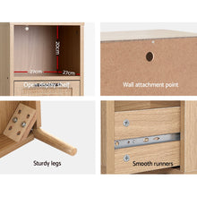 Load image into Gallery viewer, Artiss 3 Chest of Drawers Rattan Furniture Cabinet Storage Side End Table Shelf