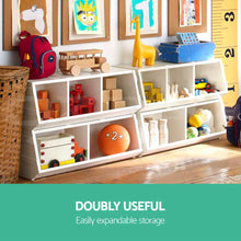 Load image into Gallery viewer, Keezi Kids Toy Box Stackable Bookshelf Storage Organiser Bookcase Shelf