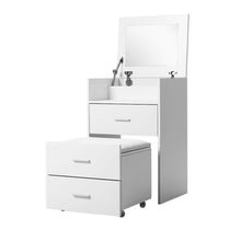 Load image into Gallery viewer, Artiss Dressing Table Bedside Tables 2-in-1 Set Hidden Makeup Mirror Storage Drawers