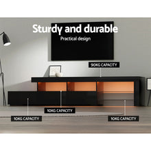 Load image into Gallery viewer, Artiss TV Cabinet Entertainment Unit Stand RGB LED Gloss Furniture 215cm Black