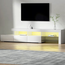 Load image into Gallery viewer, Artiss TV Cabinet Entertainment Unit Stand RGB LED Gloss Furniture 215cm White